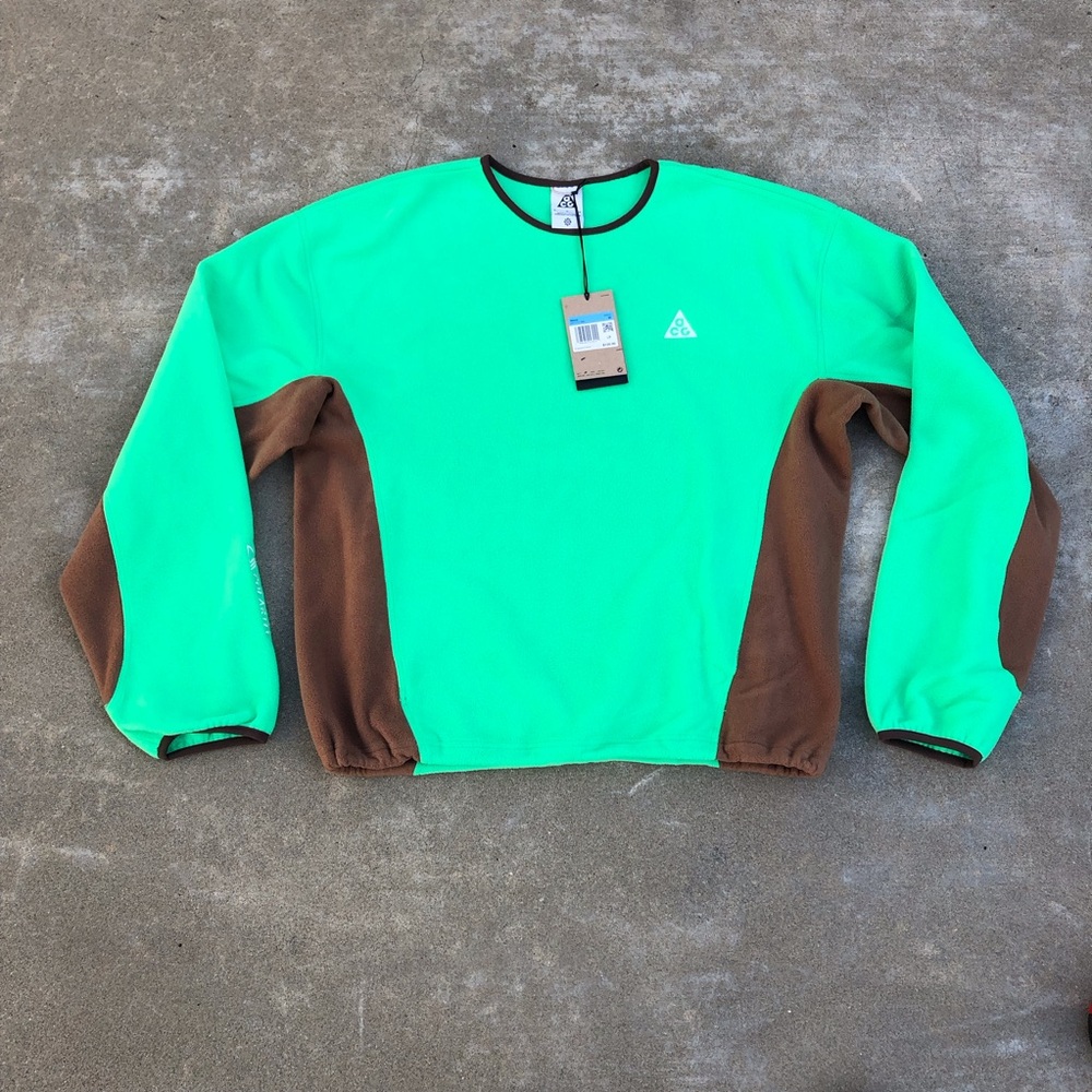 NWT Nike ACG Wolf Tree Polartec Fleece Crew Pullover Men’s Size M